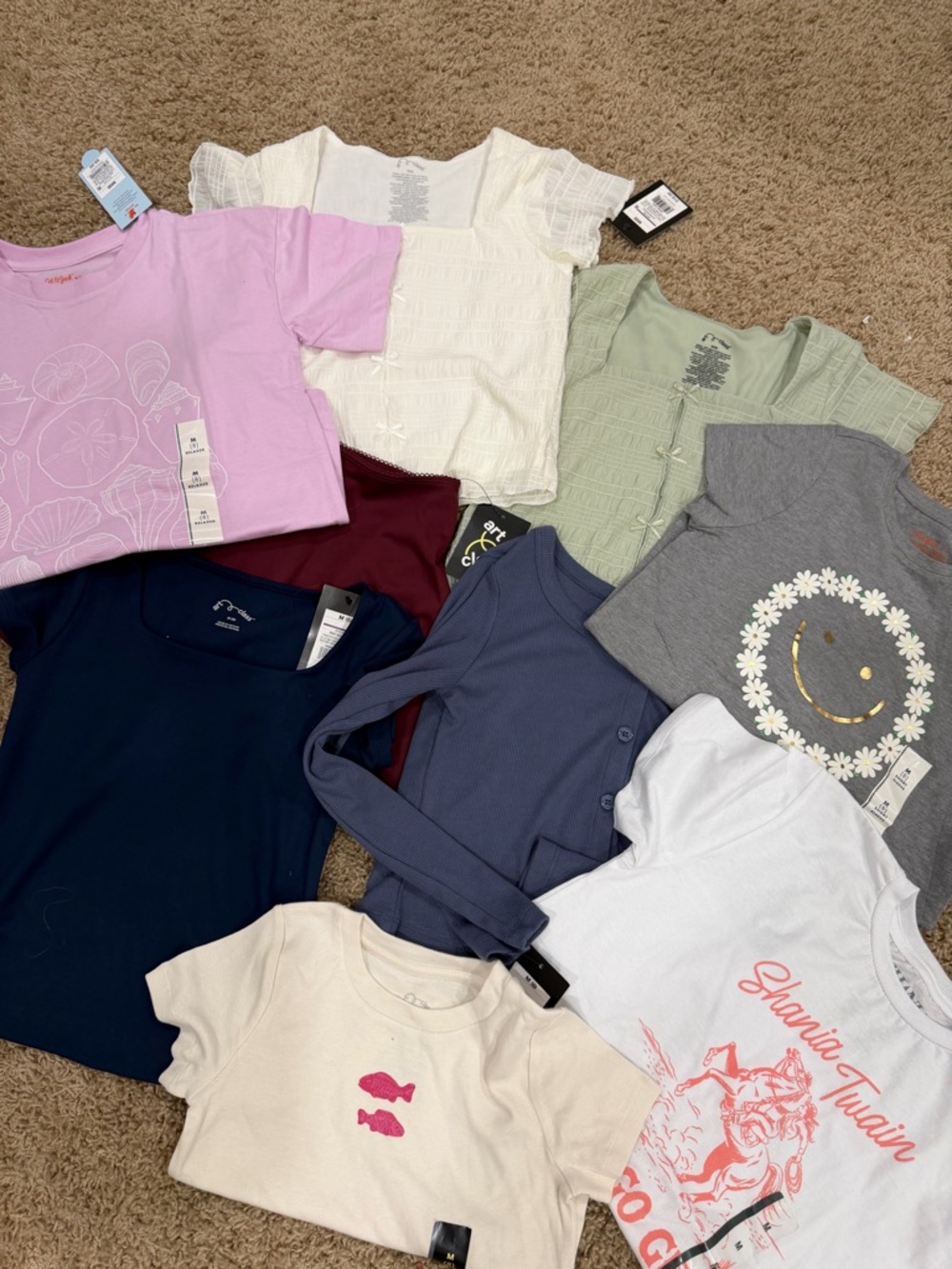 Girls Summer Bundle-Tops and Skirt- Cat & Jack, Art Class- M(8) NWT